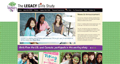 Desktop Screenshot of legacygirlsstudy.org